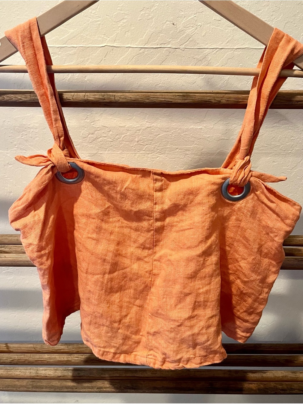 Back Beat Co. Orange Linen Top